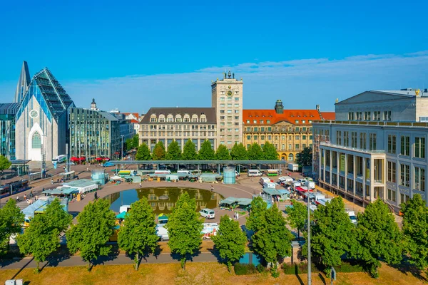 Lipcse Németország 2022 Augusztus Augustusplatz Lipcsében — Stock Fotó