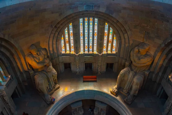 stock image Leipzig, Germany, August 9, 2022: Interior of the Monument to the Battle of the Nations in German town Leipzig.