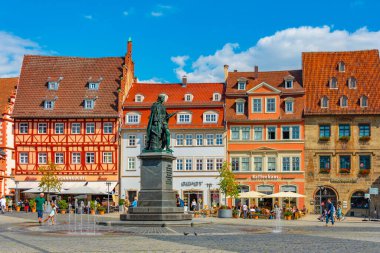 Coburg, Germany, August 10, 2022: Statue of prince Albert at Marktplatz square in Coburg, Germany. clipart