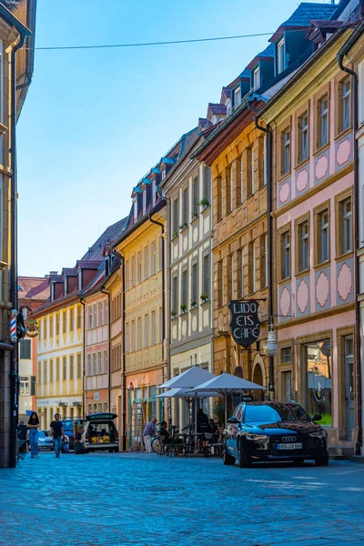 Bamberg Almanya Ağustos 2022 Alman Bamberg Kentindeki Ticari Bir Caddenin — Stok fotoğraf