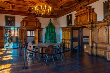 Nurnberg, Almanya, 11 Ağustos 2022: Nurnberg, Almanya 'daki Fembo-haus şehir müzesinde sergi..