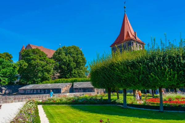 Nurnberg Niemcy Sierpnia 2022 Południowy Ogród Zamkowy Norymberdze Niemcy — Zdjęcie stockowe