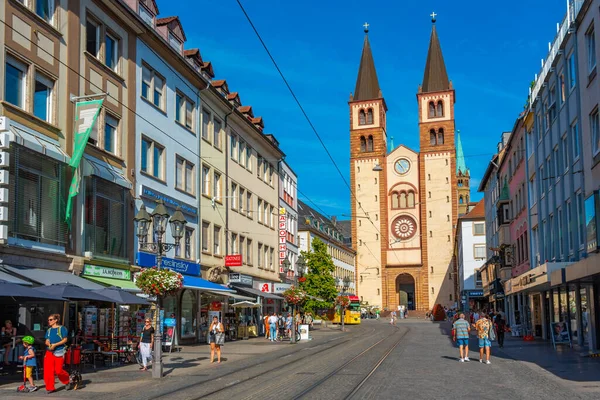 Wurzburg Niemcy Sierpnia 2022 Widok Katedrę Wurzburską Niemczech — Zdjęcie stockowe