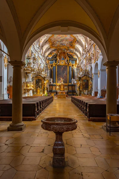Regensburg Németország 2022 Augusztus Regensburgi Szent Emmeram Bazilika Belseje — Stock Fotó