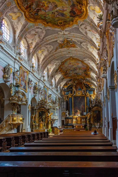 Regensburg Németország 2022 Augusztus Regensburgi Szent Emmeram Bazilika Belseje — Stock Fotó