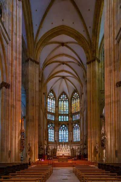 stock image Regensburg, Germany, August 12, 2022: Interior of Saint Peter Cathedral in the old town of German town Regensburg.