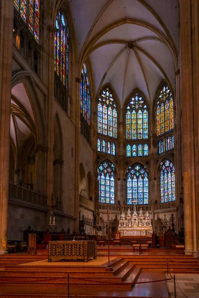 Regensburg Německo Srpna 2022 Interiér Katedrály Petra Starém Městě Regensburg — Stock fotografie