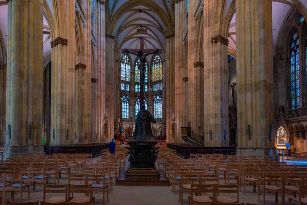 Regensburg Niemcy Sierpnia 2022 Wnętrze Katedry Piotra Starym Mieście Ratyzbonie — Zdjęcie stockowe