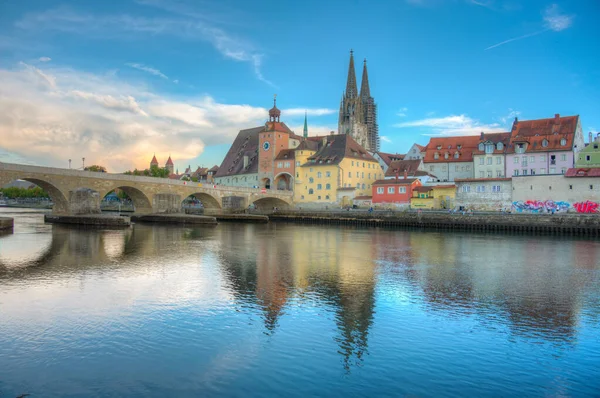 Regensburg Německo Srpna 2022 Cityscape Starého Města Regensburg Německu — Stock fotografie