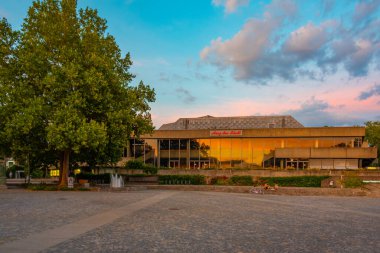 Ingolstadt, Almanya, 13 Ağustos 2022: Alman kenti Ingolstadt 'taki Stadttheater.