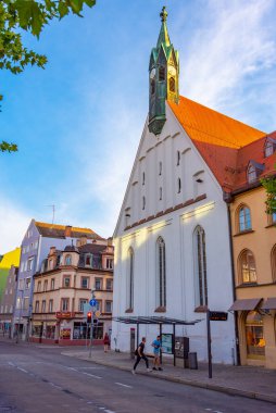 Ingolstadt, Almanya, 13 Ağustos 2022: Alman kenti Ingolstadt 'taki Spitalkirche Kutsal Hayalet.