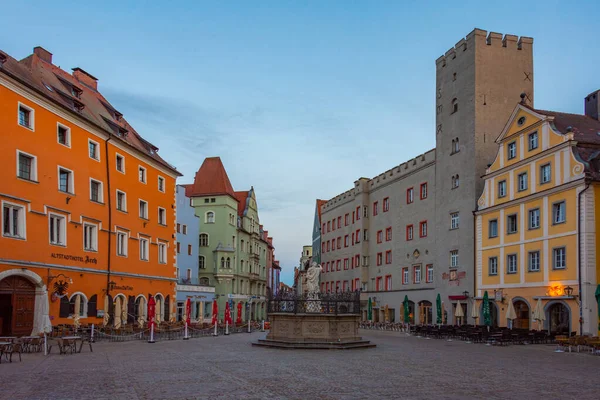 2022年8月13日ドイツ レーゲンスブルク旧市街におけるハイダッツの日の出 — ストック写真