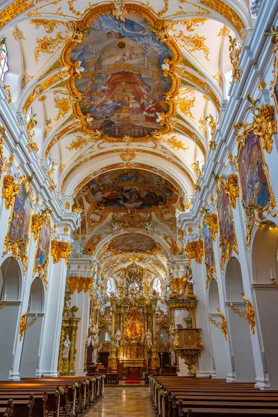 Regensburg Németország 2022 Augusztus Alte Kapelle Belseje Német Regensburg Óvárosában — Stock Fotó