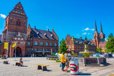 Roskilde, Danimarka, 23 Haziran 2022: Roskilde, Danimarka 'da yaz günü..
