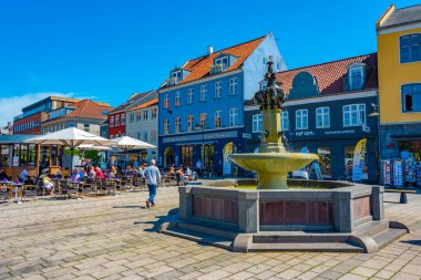 Roskilde, Danimarka, 23 Haziran 2022: Roskilde, Danimarka 'da yaz günü..