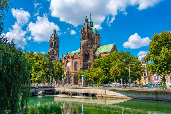 München Tyskland Augusti 2022 Lukaskirche Den Tyska Staden Munchen — Stockfoto