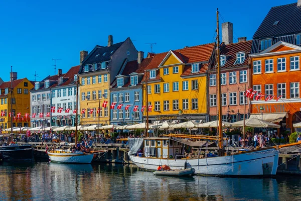 Kopenhagen Denemarken Juni 2022 Zicht Oude Nyhavn Haven Het Centrum — Stockfoto