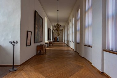 Helsingor, Danimarka, 23 Haziran 2022: Helsingor, Danimarka 'daki Kronborg şatosunda oda.