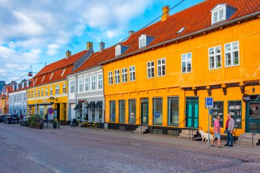 Fredensborg, Danimarka, 22 Haziran 2022: Koge, Danimarka 'nın merkezindeki ticari cadde.