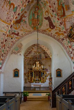 Elmelunde, Danimarka, 22 Haziran 2022: Danimarka 'daki Elmelunde Kilisesi.