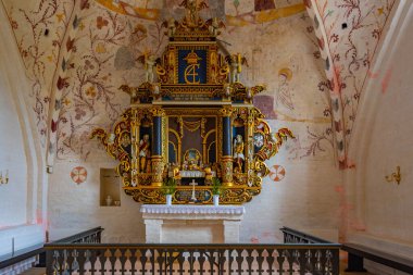 Elmelunde, Danimarka, 22 Haziran 2022: Danimarka 'daki Elmelunde Kilisesi.