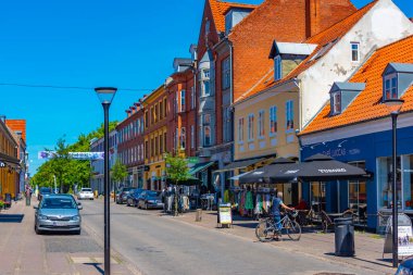 Soro, Danimarka, 21 Haziran 2022: Soro, Danimarka 'nın merkezindeki ticari cadde.