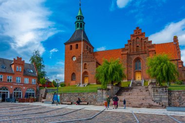 Svendborg, Danimarka, 20 Haziran 2022: Svendborg, Danimarka 'daki Meryem Kilisesi.