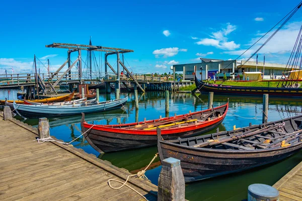 Roskilde Δανία Ιουνίου 2022 Ανακατασκευασμένα Πλοία Βίκινγκ Στο Λιμάνι Του — Φωτογραφία Αρχείου