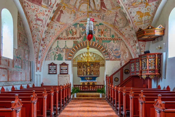 Keldby Danimarka Haziran 2022 Danimarka Daki Keldby Kilisesinin Içi — Stok fotoğraf