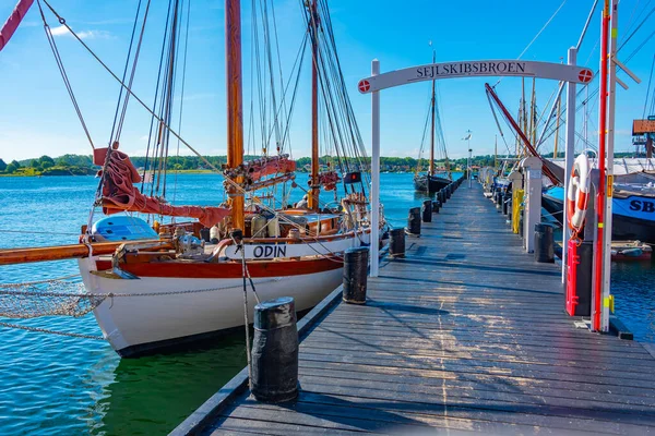 Svendborg Δανία Ιουνίου 2022 Θέα Παλαιών Σκαφών Στη Μαρίνα Του — Φωτογραφία Αρχείου