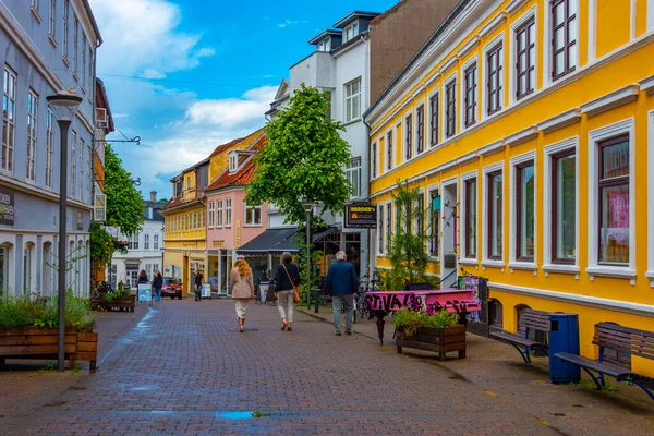 stock image Svendborg, Denmark, June 20, 2022: View of a street in center of Svendborg, Denmark.