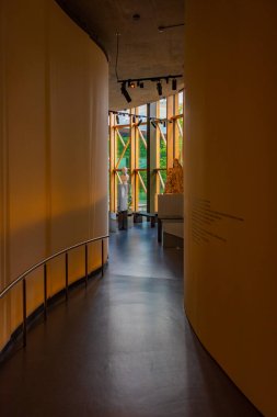 Odense, Danimarka, 19 Haziran 2022: Odense, Danimarka 'daki Hans Christian Andersen Müzesi' nde sergi.