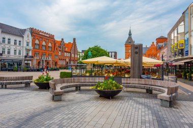 Esbjerg, Denmark, June 17, 2022: Torvet square in the center of Danish town Esbjerg. clipart