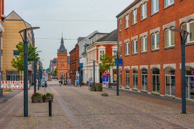 Esbjerg, Danimarka, 17 Haziran 2022: Danimarka 'nın merkezindeki Esbjerg Ticaret Sokağı.