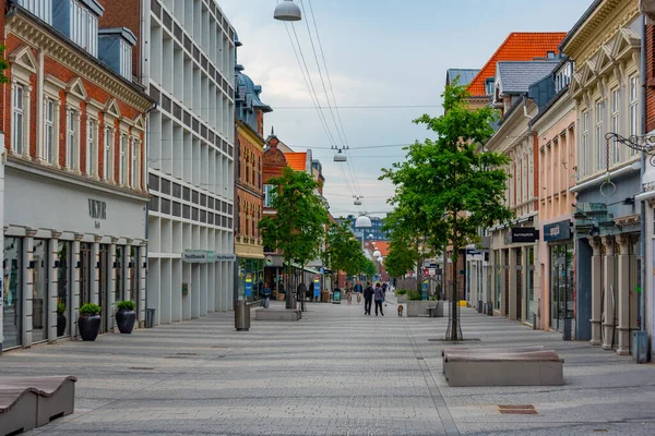 Эсбьерг Дания Июня 2022 Года Коммерческая Улица Центре Датского Города — стоковое фото