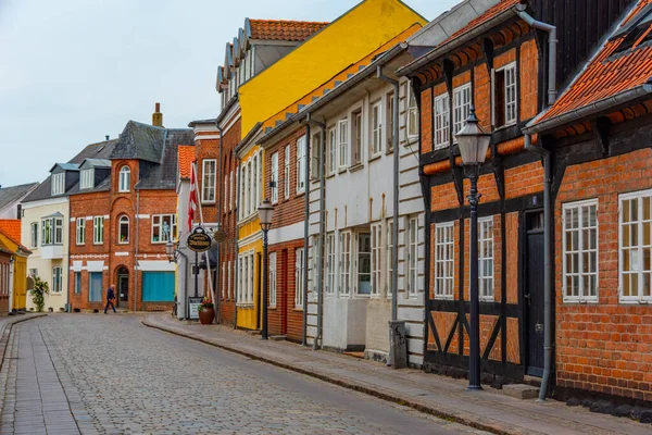 2022年6月17日デンマーク リベ市 デンマーク リベ中心部の歴史的通り — ストック写真