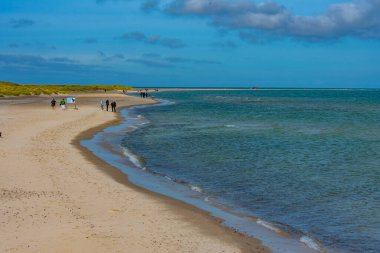 Skagen, Danimarka, 15 Haziran 2022: Grenen Danimarka 'nın en kuzey noktası ve Skagens Odde' nin ucu.
