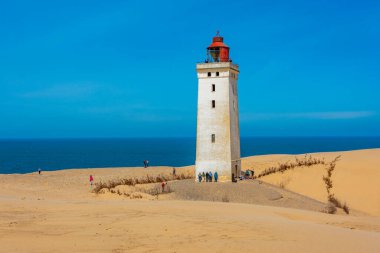 Lokken, Danimarka, 15 Haziran 2022: Rubjerg Knude deniz feneri.