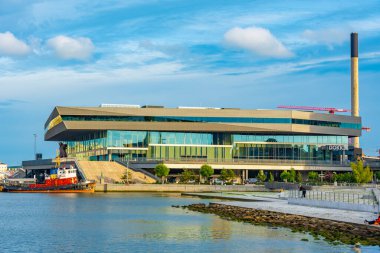 Aarhus, Danimarka, 14 Haziran 2022: Aarhus, Danimarka 'daki Dokk1 binası.