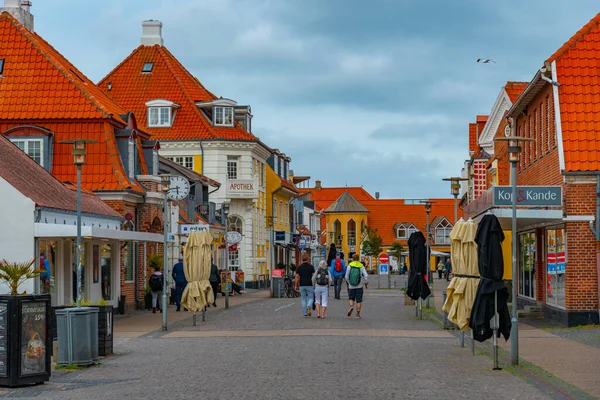 2022年6月15日デンマーク スカーゲン デンマークの街のカラフルな通り Skagen — ストック写真
