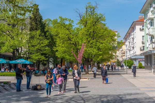 Sliven Βουλγαρία Απριλίου 2022 Άποψη Δρόμου Στο Κέντρο Του Sliven — Φωτογραφία Αρχείου