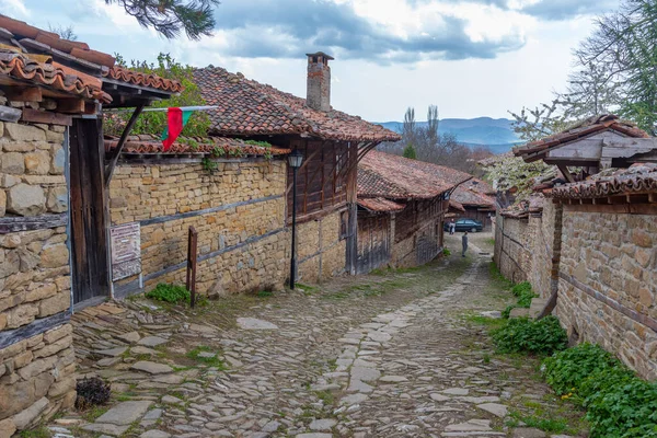 Zheravna Bułgaria Kwietnia 2022 Tradycyjne Stare Domy Bułgarskiej Wiosce Zheravna — Zdjęcie stockowe