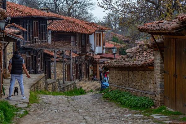 Жиравна Болгарія Квітня 2022 Традиційні Старі Будинки Болгарському Селі Жеравна — стокове фото