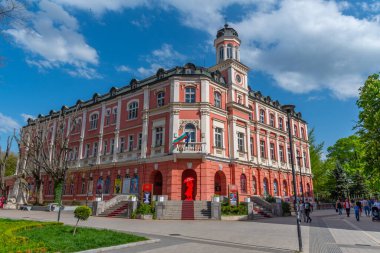 Pleven, Bulgaria, April 25, 2022: Municipality building in Pleven, Bulgaria. clipart