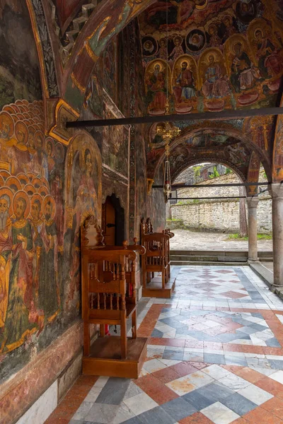 Troyan Bulgária Maio 2022 Detalhe Afrescos Situados Dentro Mosteiro Troiano — Fotografia de Stock