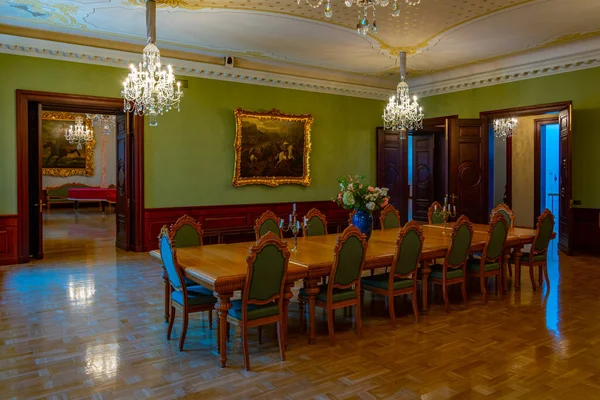Riga Lettonie Juin 2022 Intérieur Maison Des Points Noirs Dans — Photo