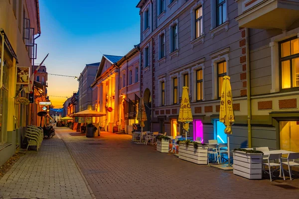 Tartu Estonia Junio 2022 Vida Nocturna Las Calles Tartu Estonia — Foto de Stock