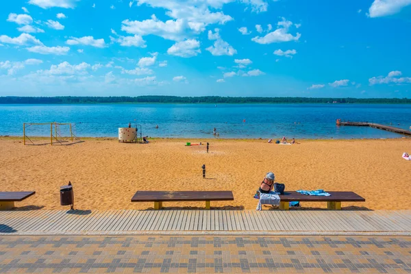 Voru Estônia Junho 2022 Dia Verão Praia Tamula Voru Estônia — Fotografia de Stock