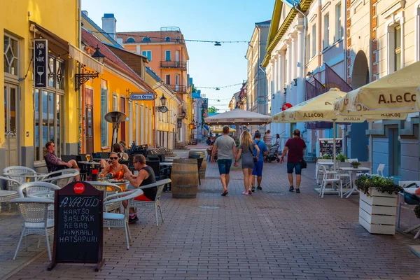 stock image Tartu, Estonia, June 27, 2022: Summer day at streets of Tartu, Estonia.