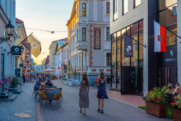 Tartu Estonia Czerwca 2022 Nocne Życie Ulicach Tartu Estonia — Zdjęcie stockowe